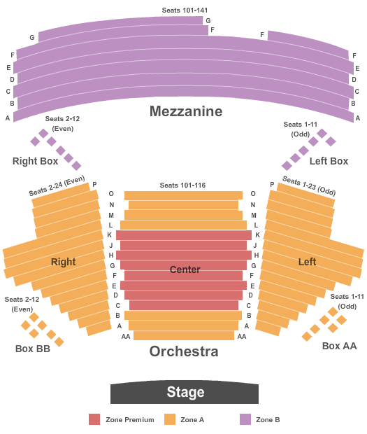 American Airlines Theatre Seating Map