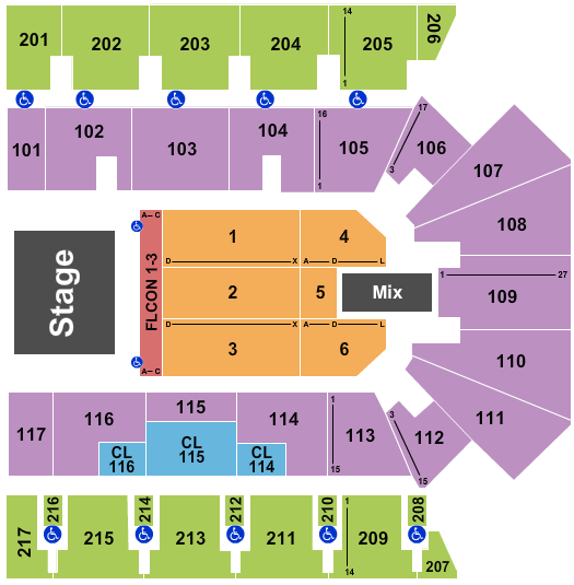 American Bank Center Journey Seating Chart
