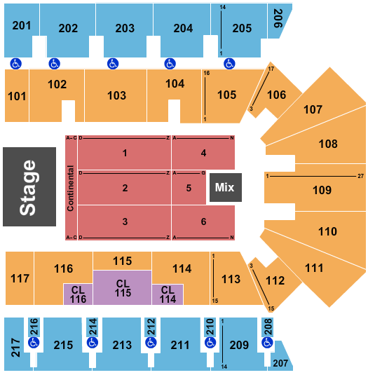 American Bank Center Arena Seating Chart