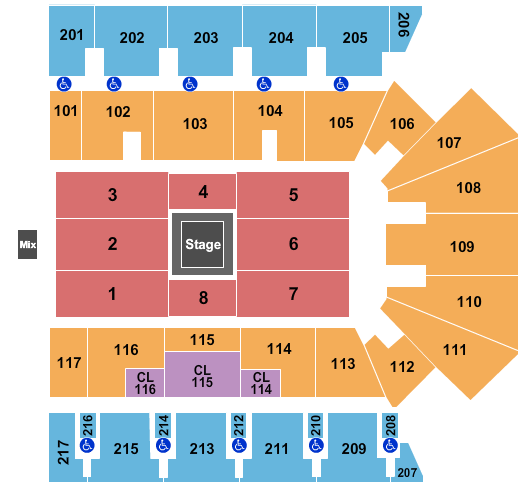 American Bank Center Center Stage 1 Seating Chart