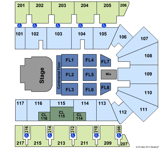 American Bank Center Cher Seating Chart