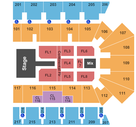 American Bank Center Def Leppard Seating Chart