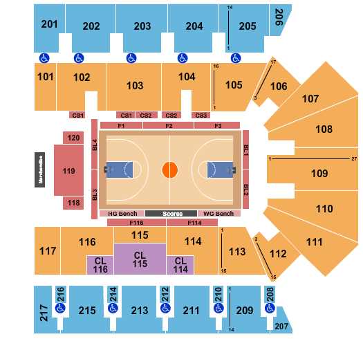 American Bank Center Harlem Globetrotters Seating Chart