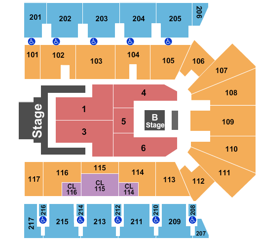 American Bank Center Jelly Roll Seating Chart