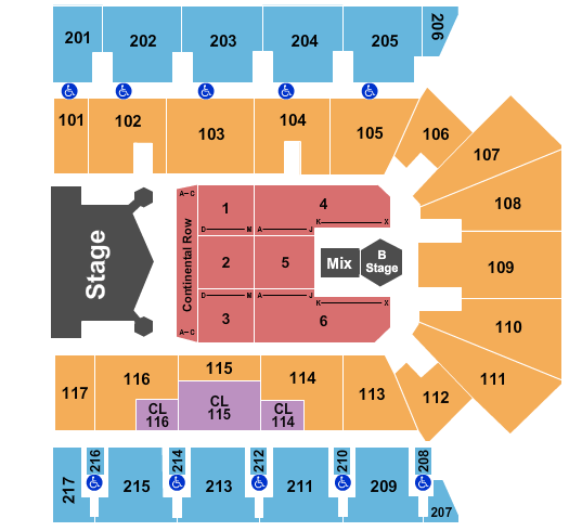 American Bank Center KISS Seating Chart