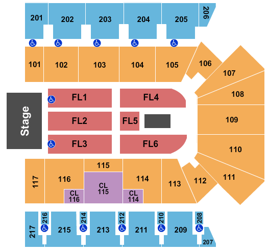 American Bank Center New Kids On The Block Seating Chart