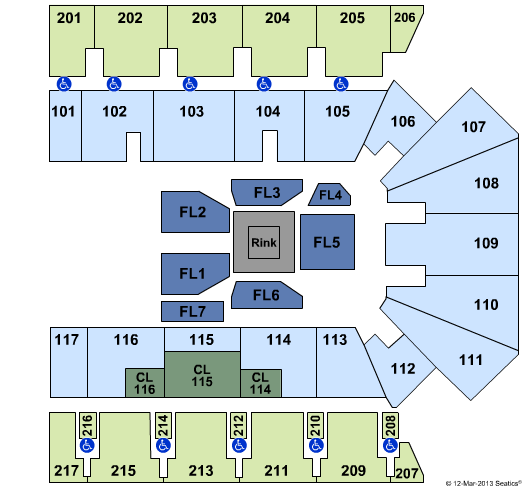 American Bank Center TNA Wrestling Seating Chart