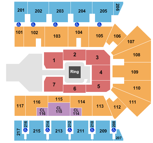 American Bank Center WWE Seating Chart