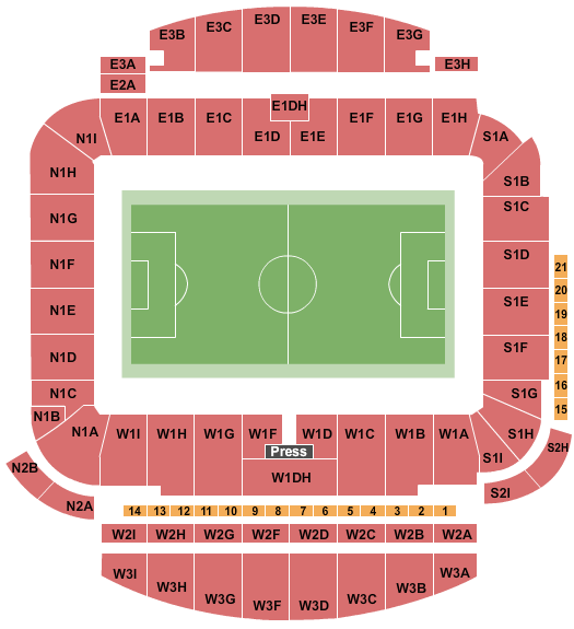 American Express Community Stadium Soccer Seating Chart
