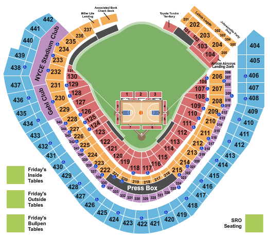 seating chart for American Family Field - Basketball - eventticketscenter.com