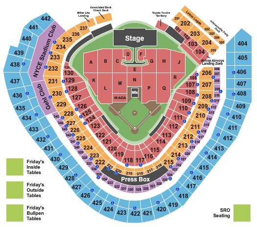 American Family Field Pink Seating Chart
