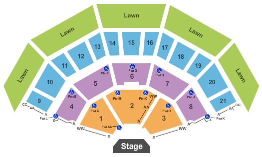 American Family Insurance Amphitheater Interactive Seating Chart