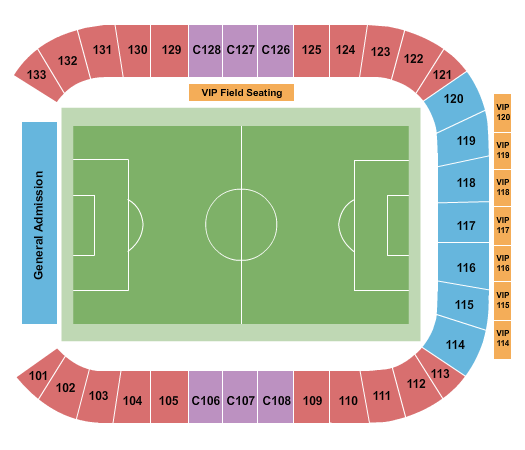 American Legion Memorial Stadium Soccer Seating Chart