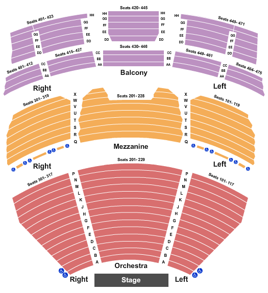 American Music Theatre Seating Map