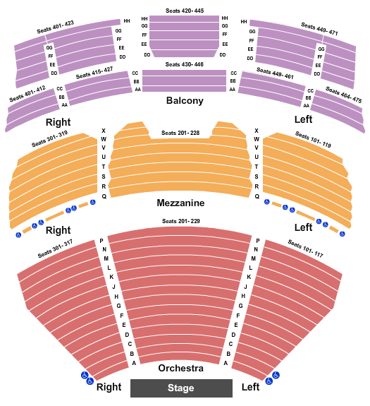 American Music Theatre End Stage Seating Chart