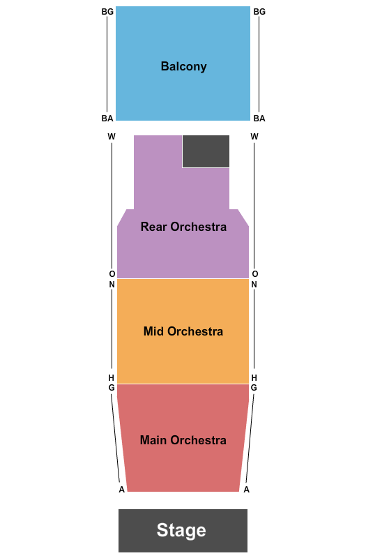 seating chart for American Theatre - Hampton - End Stage - eventticketscenter.com