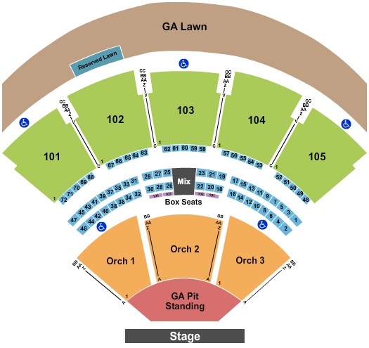 Ameris Bank Amphitheatre Endstage GA Pit 2 Seating Chart