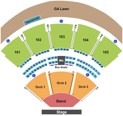 Ameris Bank Amphitheatre Endstage GA Pit 4 Seating Chart