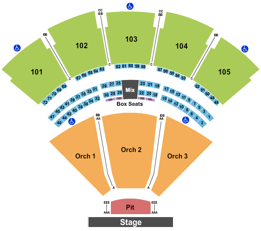 Ameris Bank Amphitheatre Endstage No Lawn Seating Chart