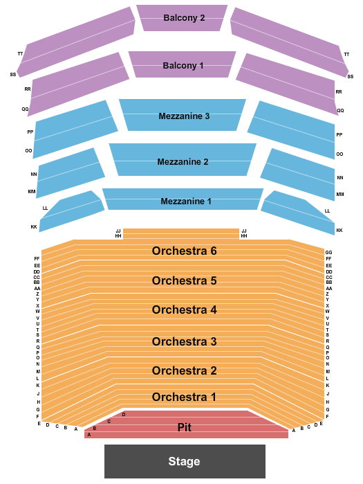 Amherst Fine Arts Center Concert Hall Seating Map