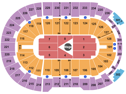 Amica Mutual Pavilion Center Stage 2 Seating Chart