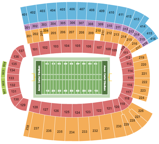 Amon G Carter Stadium Seating Chart