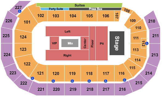 AMSOIL Arena At DECC Breaking Benjamin Seating Chart