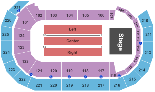 AMSOIL Arena At DECC End Stage Seating Chart