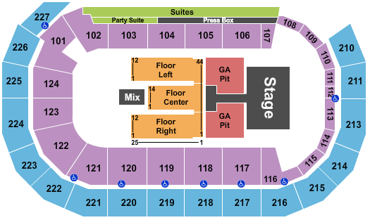 AMSOIL Arena At DECC Kelsea Ballerini Seating Chart