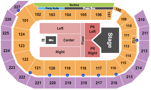 AMSOIL Arena At DECC Sam Hunt Seating Chart