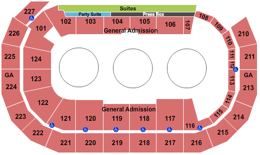AMSOIL Arena At DECC Shrine Circus Seating Chart