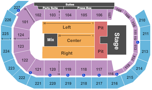 AMSOIL Arena At DECC Thomas Rhett Seating Chart