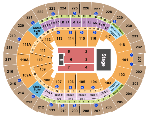 Amway Concert Seating Chart