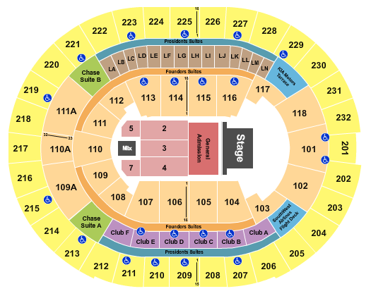 seating chart for Amway Center - Bruce Springsteen - eventticketscenter.com