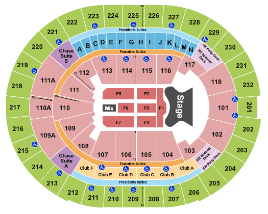 Elton John Million Dollar Piano Seating Chart