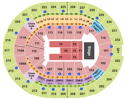 seating chart for Amway Center - Endstage 2 - eventticketscenter.com