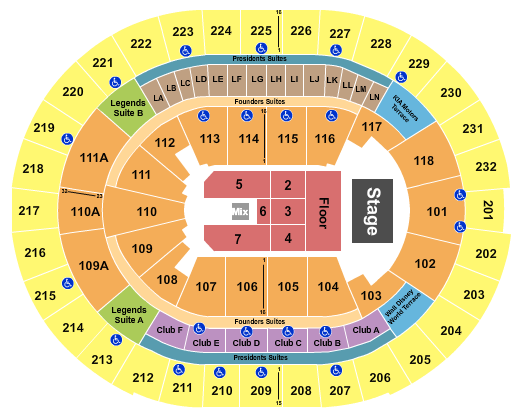 Kia Center Endstage Pit 2 Seating Chart