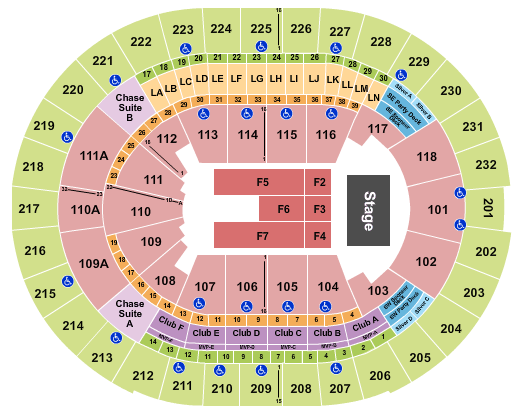 Kia Center End Stage Seating Chart