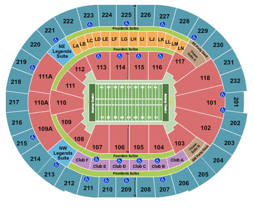 Kia Center Football Seating Chart