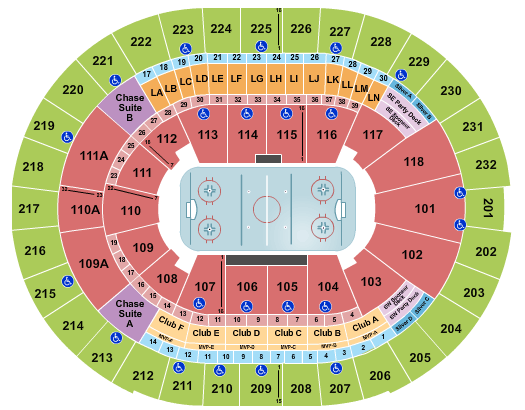 seating chart for Amway Center - Hockey - eventticketscenter.com