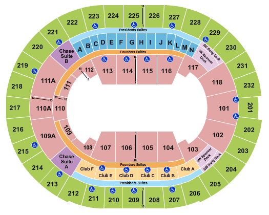 seating chart for Amway Center - Open Floor - eventticketscenter.com