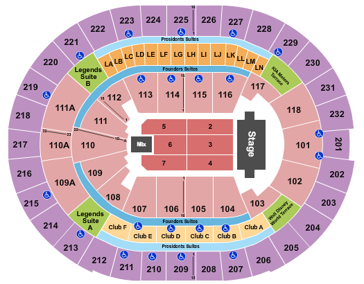 seating chart for Amway Center - TSO 2022 - eventticketscenter.com