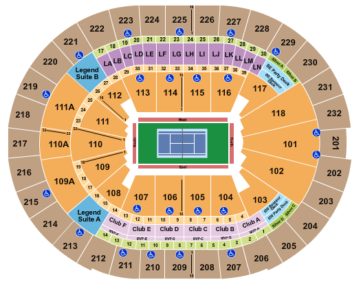 Kia Center Tennis Seating Chart