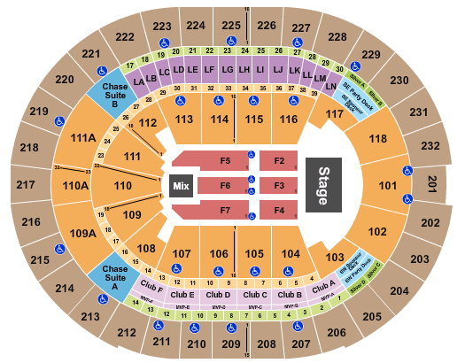 seating chart for Amway Center - The Black Keys - eventticketscenter.com
