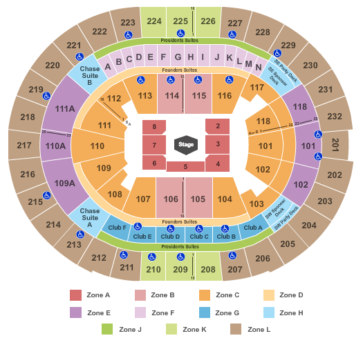 Kia Center UFC Int Zone Seating Chart