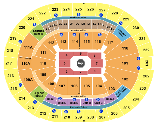 seating chart for Amway Center - UFC-2 - eventticketscenter.com