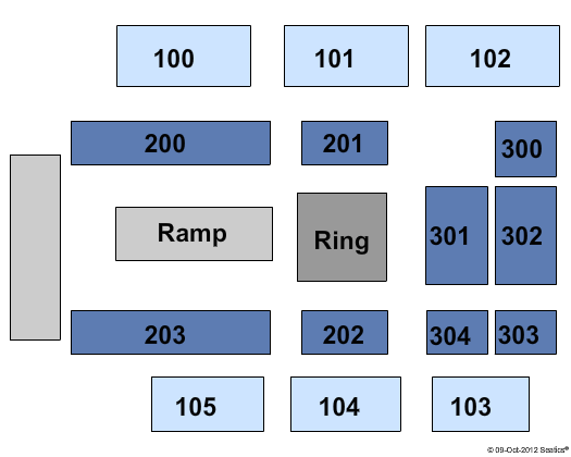 Civic Center of Anderson WWE Seating Chart