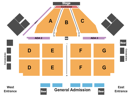 Anderson Field at Nebraska State Fairgrounds Endstage Reserved Seating Chart