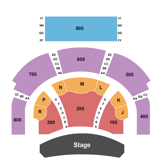 seating chart for Anderson Theater At Cincinnati Memorial Hall - End Stage - eventticketscenter.com