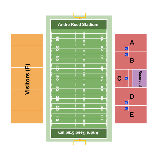 Andre Reed Stadium Football Seating Chart